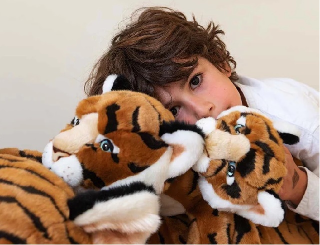 La peluche tigre ou la peluche panthère